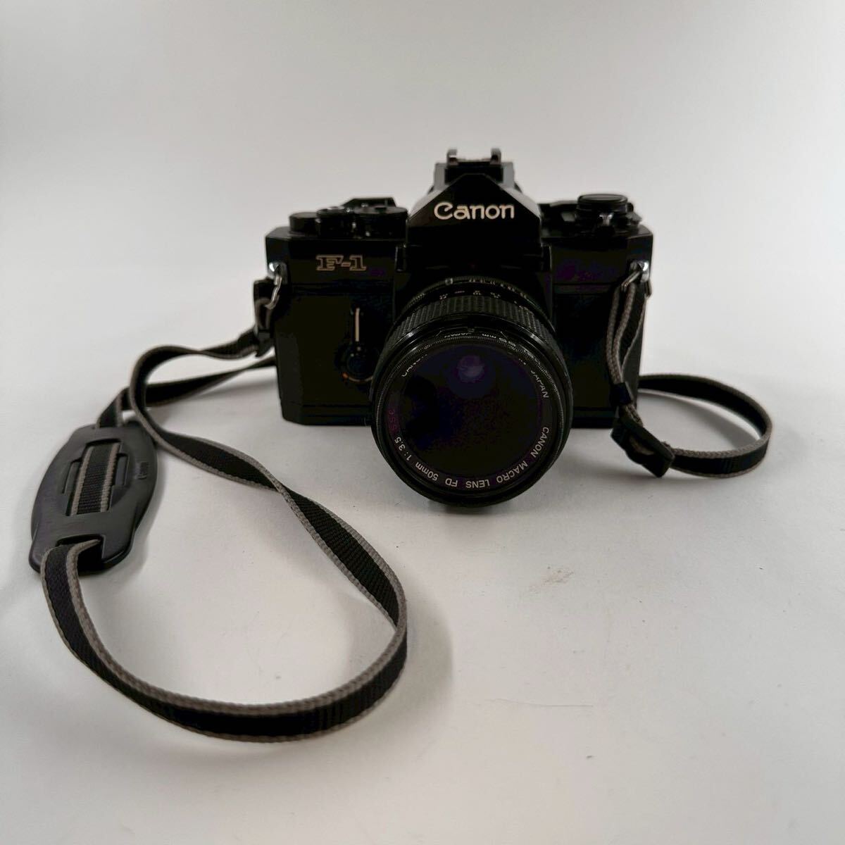 G5【1円〜スタート！シャッター音確認済 説明必読 直接引取無】Canon キャノン F-1 マクロレンズ 50mm F3.5 S.S.C 一眼レフ フィルム