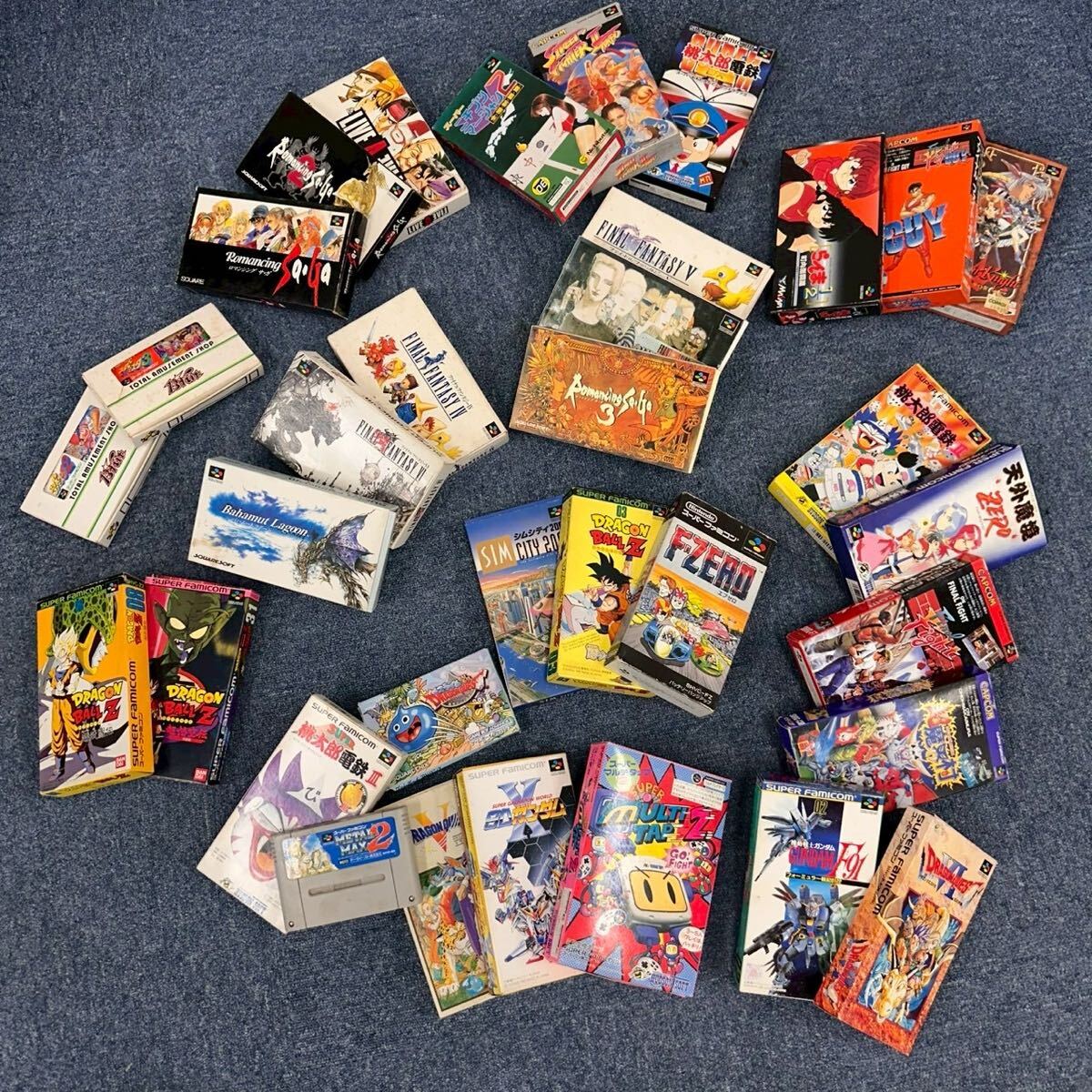 D5【1円〜スタート！説明必読 直接引取無】任天堂 スーパーファミコン ソフト まとめ ドラゴンボール/FF/桃鉄/ガンダム など