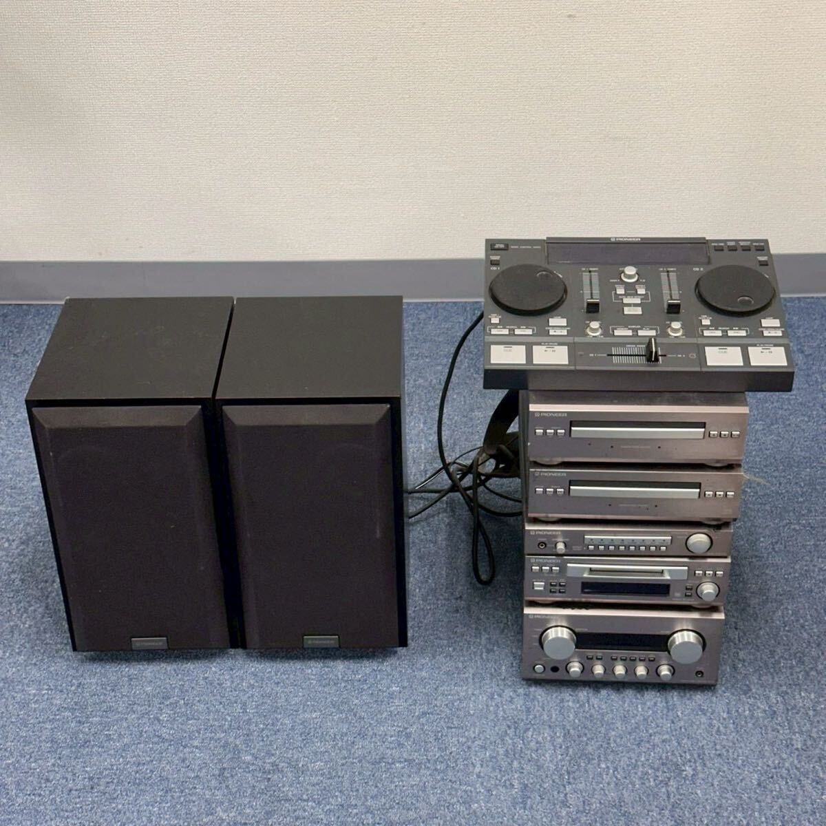 H5【1円〜スタート！通電確認済 説明必読 直接引取無】Pioneer パイオニア システムコンポ MX-R9/PD-R9/EF-R9/MJ-R5/SX-R9/S-R9V-LR