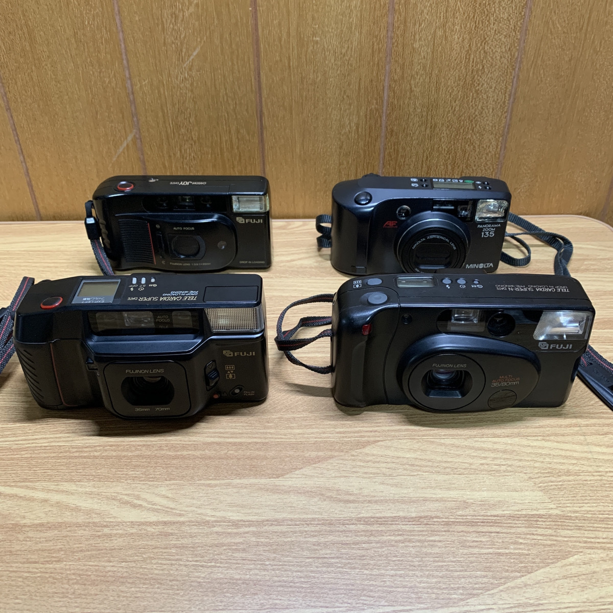 1円~ フィルムカメラまとめ FUJI フジ TELE CARDIA カアディア SUPER-N DATE / SUPER / JOY / MINOLTA ミノルタ PANORAMA ZOOM 135