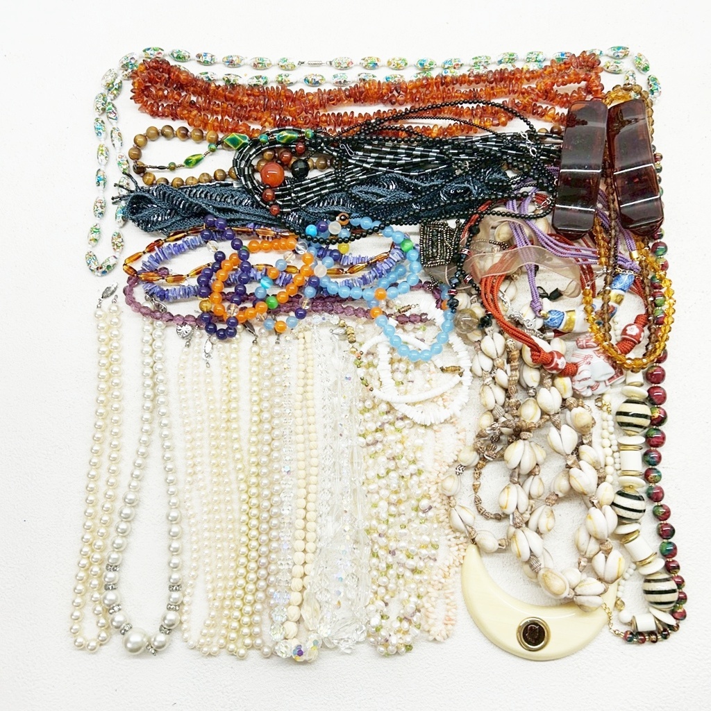 【CO144-37】アクセサリー まとめ 総重量 1,210g ネックレス ブレスレット ブローチ 天然石 パール パワーストーン 卸 レディース