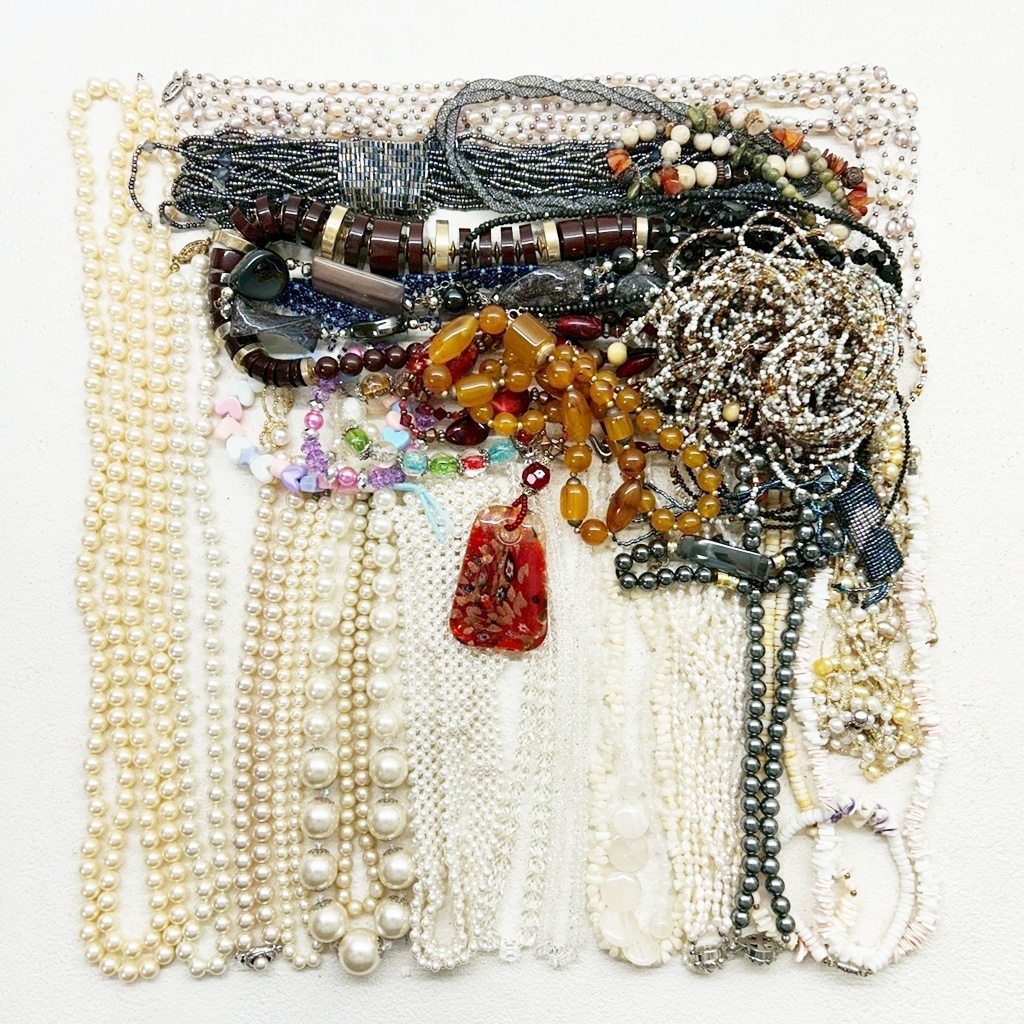 【CO144-39】アクセサリー まとめ 総重量 1,185g ネックレス ブレスレット ブローチ 天然石 パール パワーストーン 卸 レディース