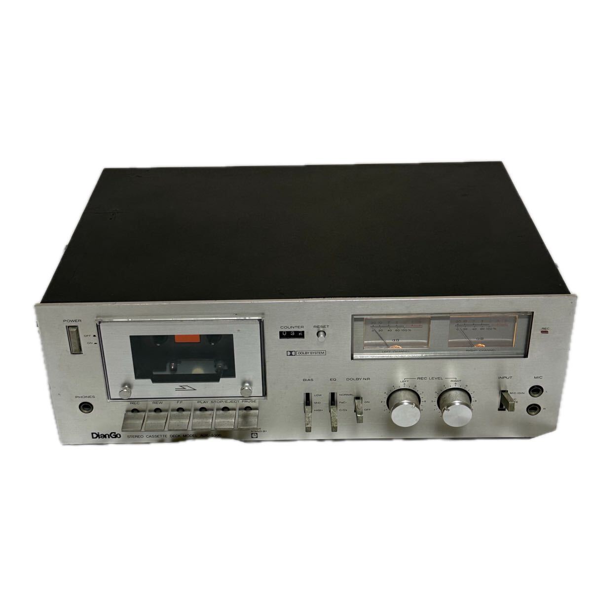 STEREO CASSETTE deck DianGo AUK-5300 ステレオカセットデッキ オーディオ機器 ステレオ　通電のみ