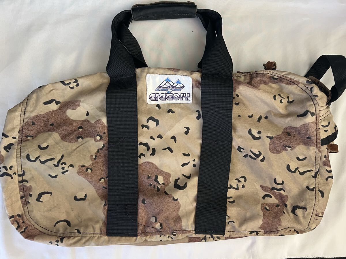 超希少　美品　GREGORY 紫タグ　ボストンバッグ　Sサイズ　チョコチップカモ
