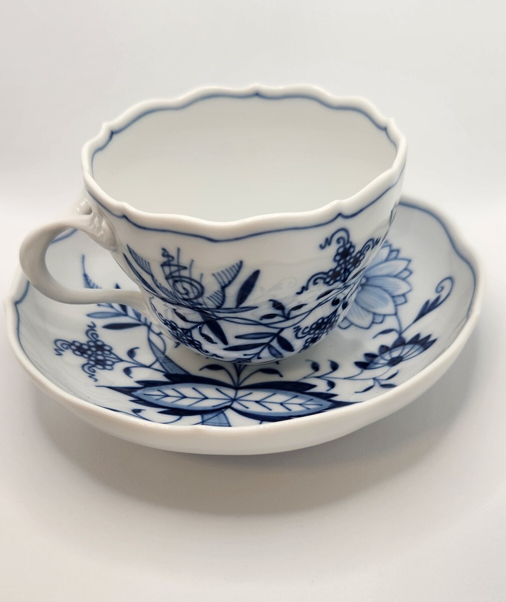 【美品】Meissen ブルーオニオン カップ＆ソーサーセット