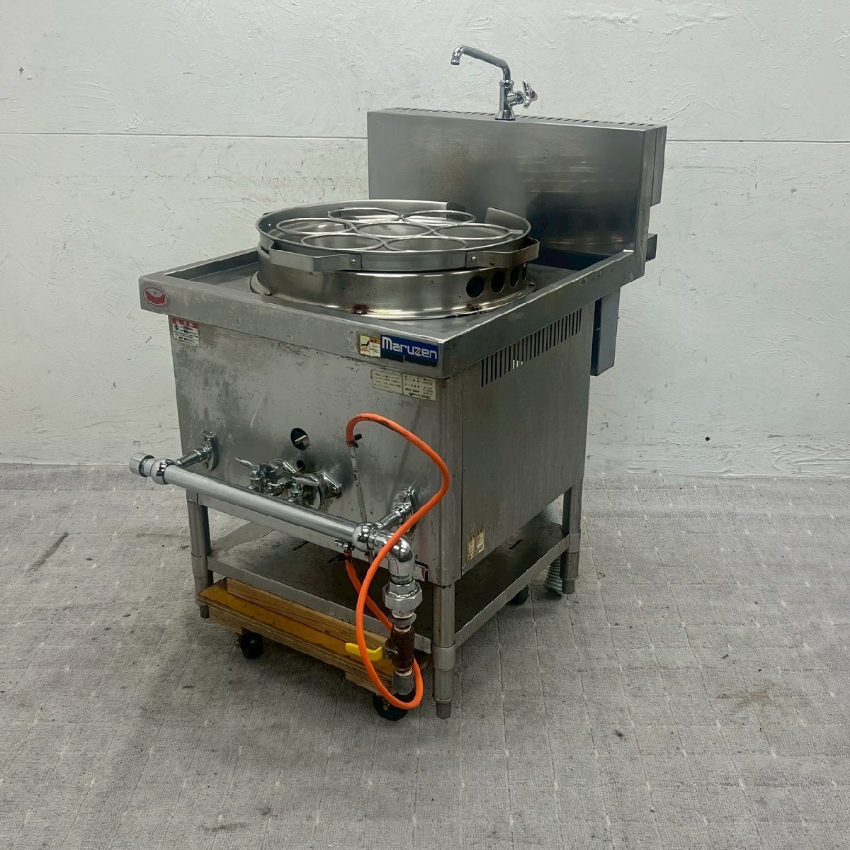 マルゼン ガス式 ゆで麺機 MRS-171E 【LPガス】 外管式中華レンジ 2023年製 業務用 茹で機 プロパン/D6025