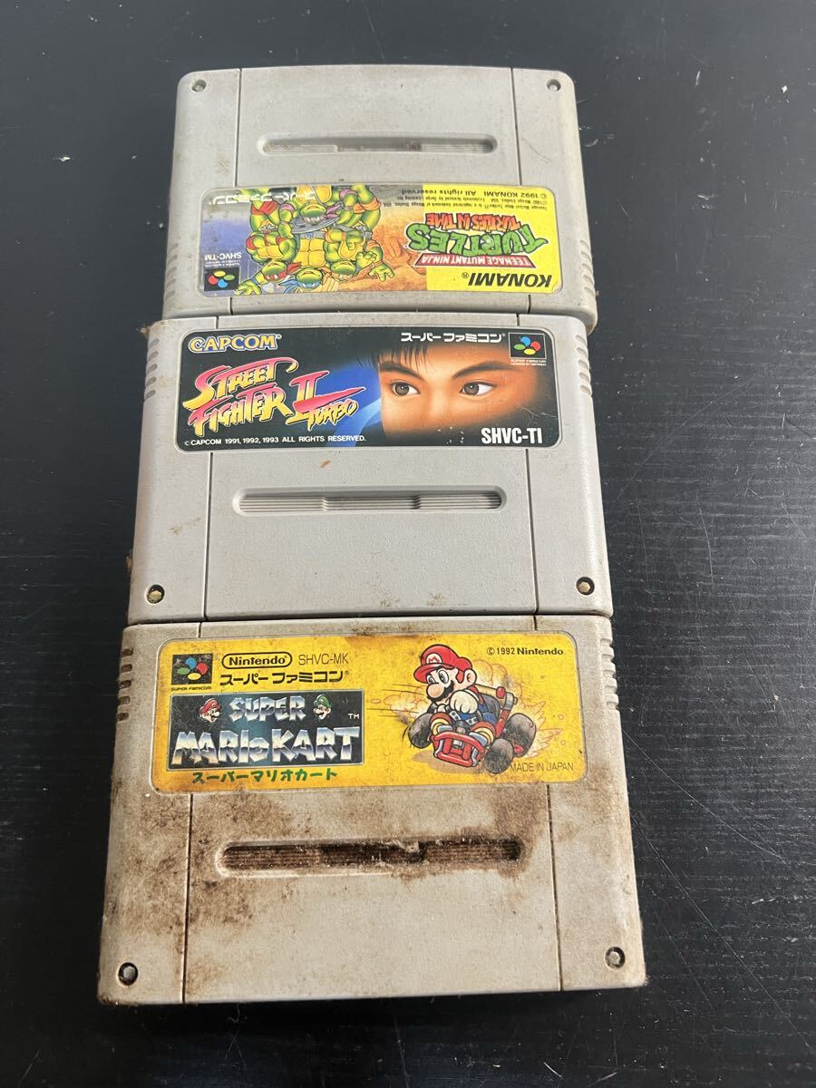 スーパーファミコン ソフト 3本セット ストリートファイター2 マリオカート他 ジャンク