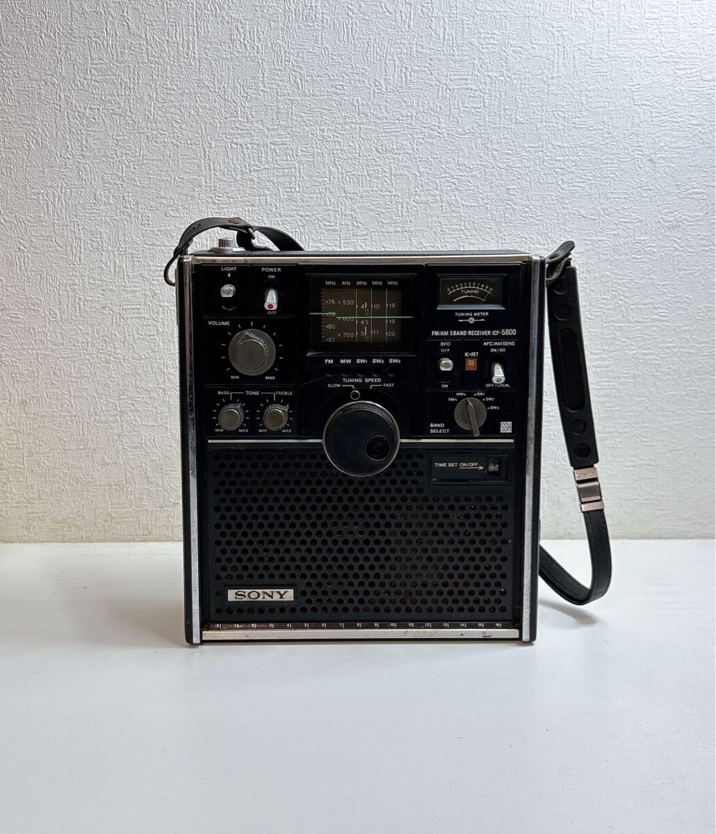2736 SONY ソニー ICF-5800 ラジオ FM/AM 5BAND RECEIVER スカイセンサー 未チェックジャンク