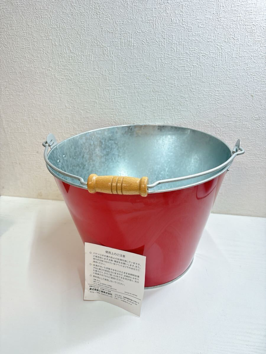 2685 バケツ ブリキバケツ 10L ブリキ 赤 消火バケツ 赤バケツ げんじよ
