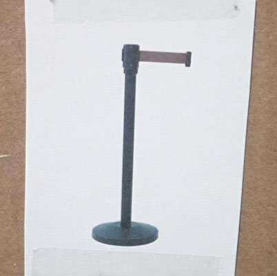 ●BB● 新品 ベルトパーティション(レッドベルト) 2本1箱　ワンタッチで自動ロック おもり付き IB.P-3.2-2(RD/BK) (管HM7-17)(No-R)