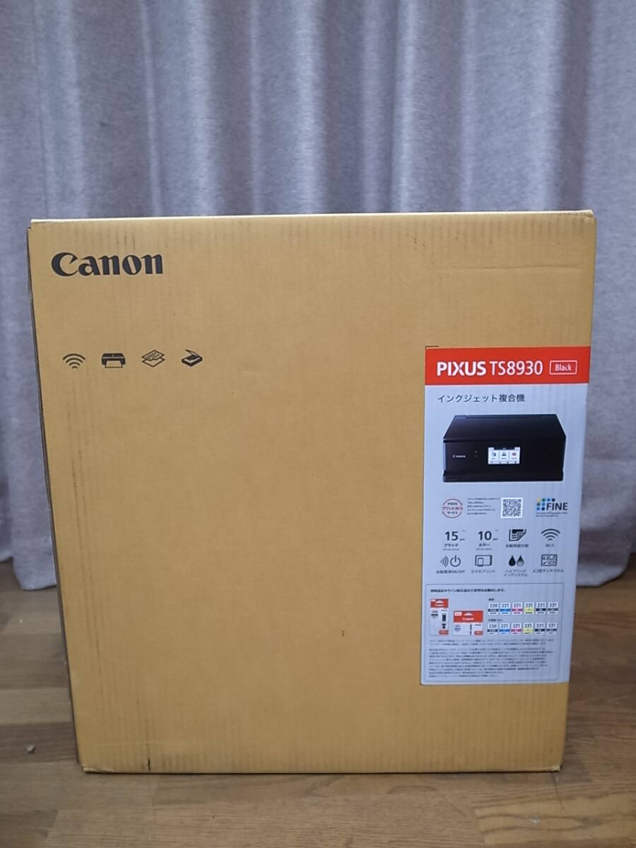 新品未使用未開封品CANON PIXUS TS8930インクジェット複合機/黒ブラック/ピクサス/コピー/6色カラープリンター/ハイブリッドインBK