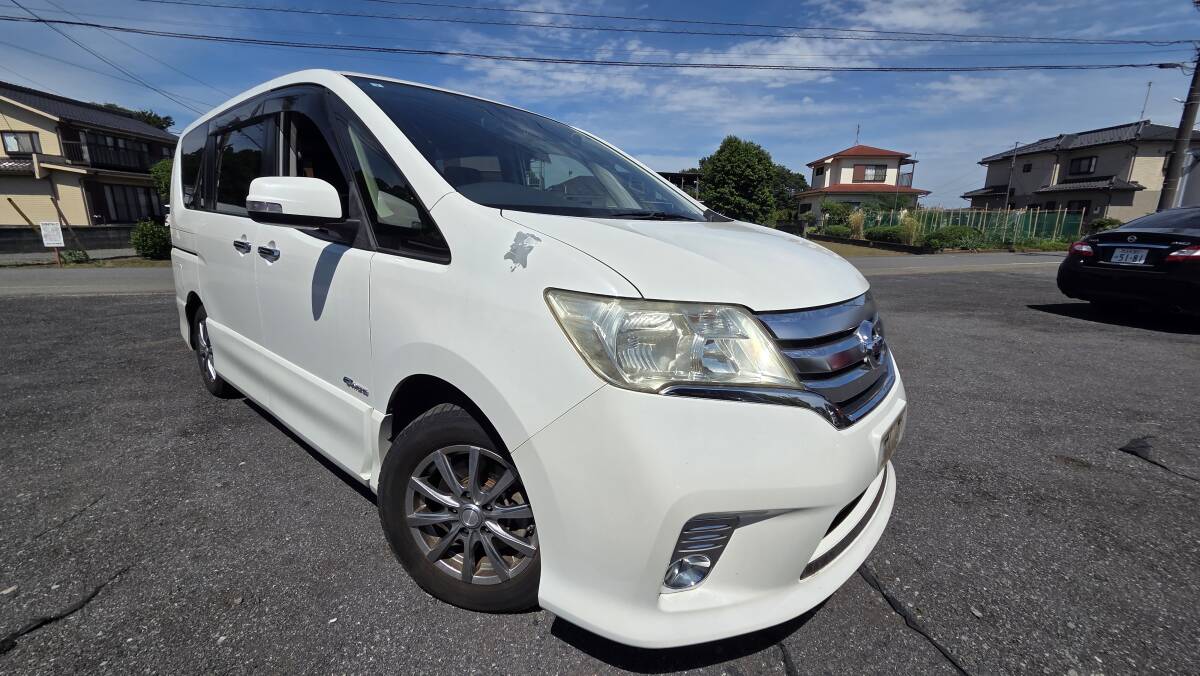 ★東京発　★HFC26　★セレナHV　★予備検査付　★実走行60500ｋｍ　★無事故車　★ナビＴＶ　★両側パワードア　★スマートキー×2 ★ETC