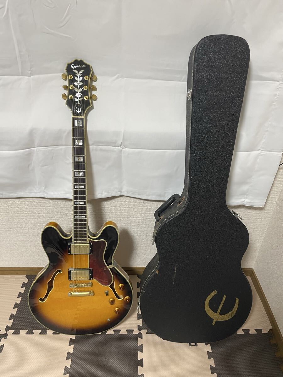 180 【希少】 Epiphone エピフォン Sheraton-II VS シェラトン2 エレキギター ハードケース付き 弦楽器 現状品 直接引き取り歓迎
