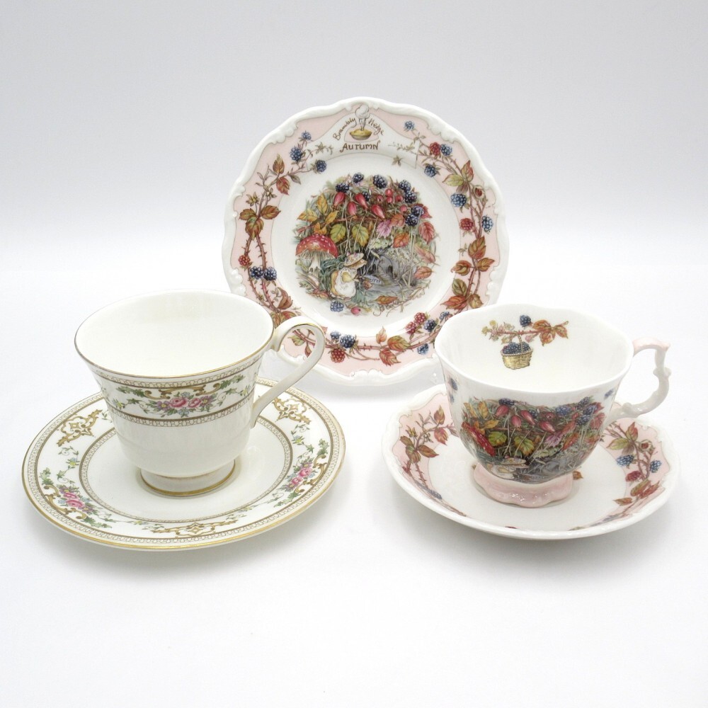 1円〜 Royal Doulton ロイヤルドルトン ブランブリーヘッジ オータム&アルトン カップ/ソーサー/プレート 計5点