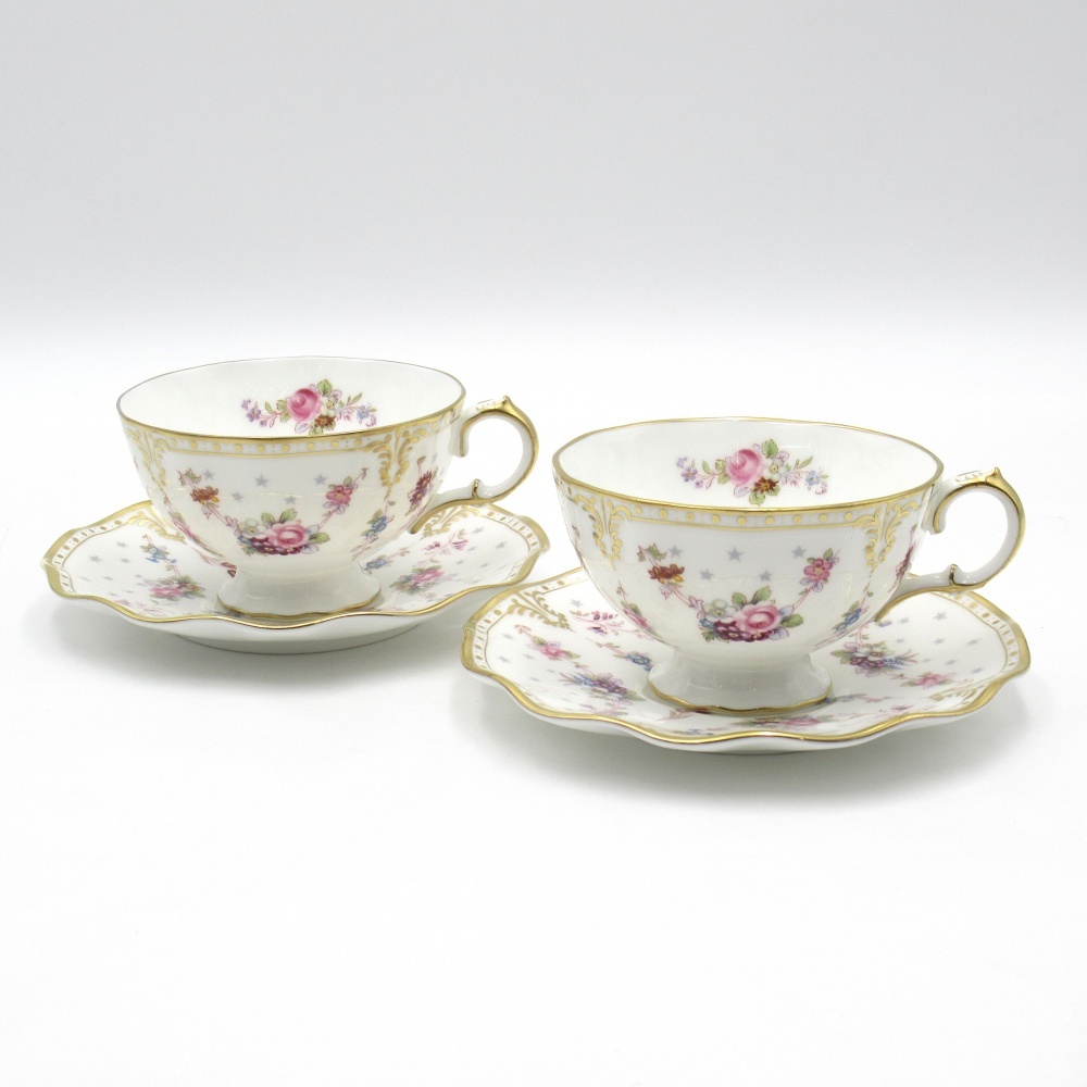 1円〜 Royal Crown Derby ロイヤルクラウンダービー ロイヤルアントワネット ティーカップ＆ソーサー 2客 計4点