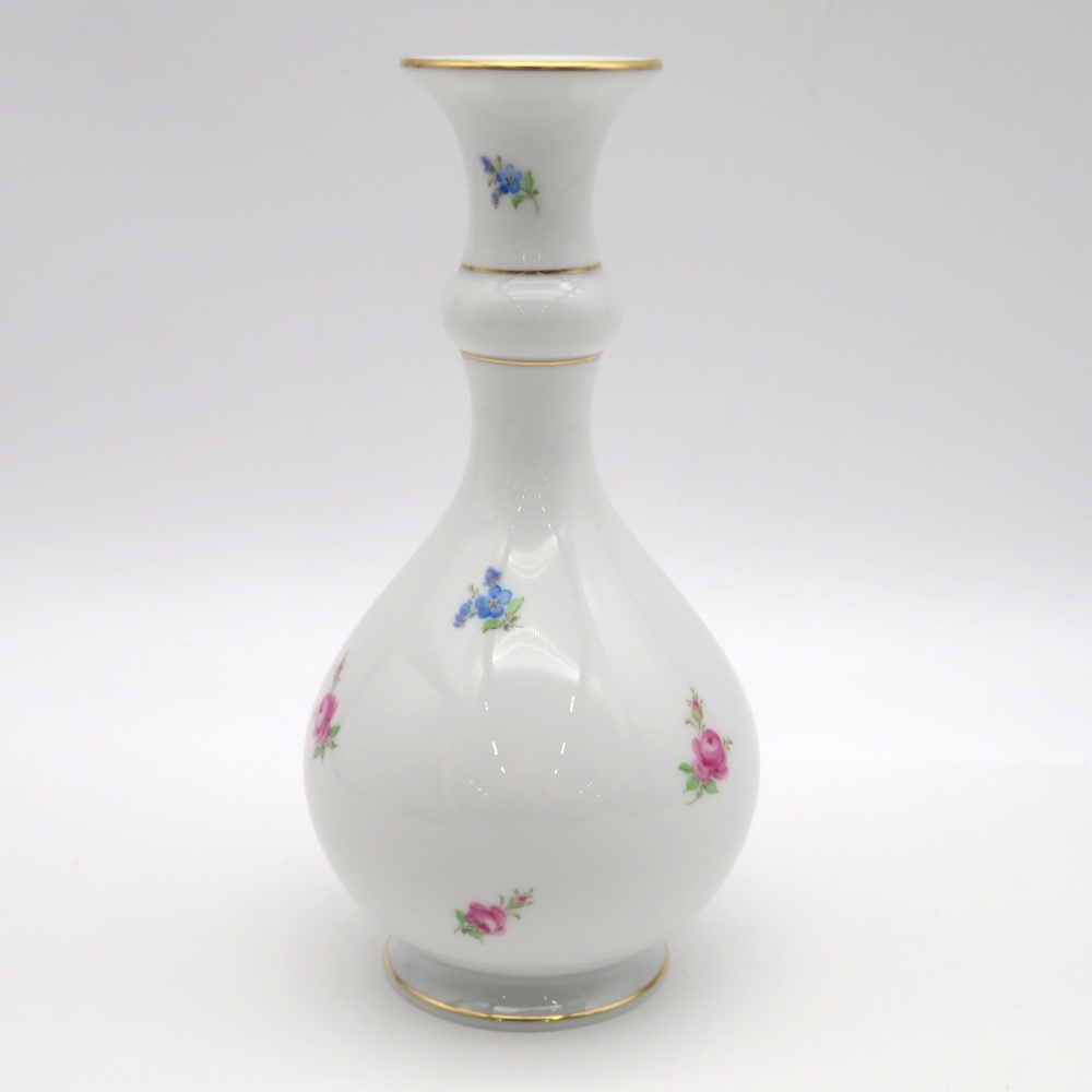 1円〜 Meissen マイセン 散らし小花 フラワー 花瓶 フラワーベース 箱付