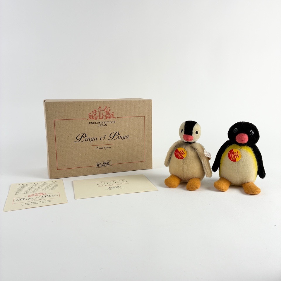 Steiff シュタイフ ピングー＆ピンガ セット 2000 ピングー生誕20周年記念 1500体 限定 Pingu Pinga ぬいぐるみ おもちゃ