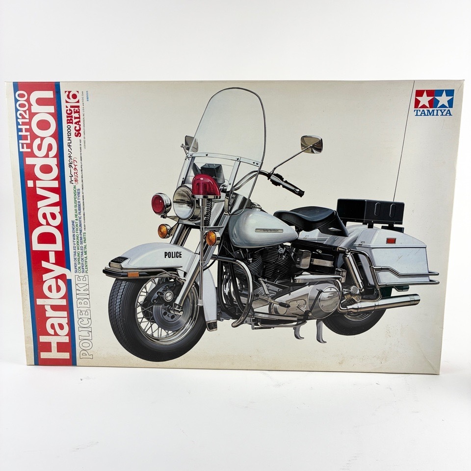 未組立 TAMIYA タミヤ 1/6 ビッグスケール ハーレー ダビッドソン FLH1200 POLICE BIKE ポリスタイプ箱付 プラモデル 玩具 ※同梱不可