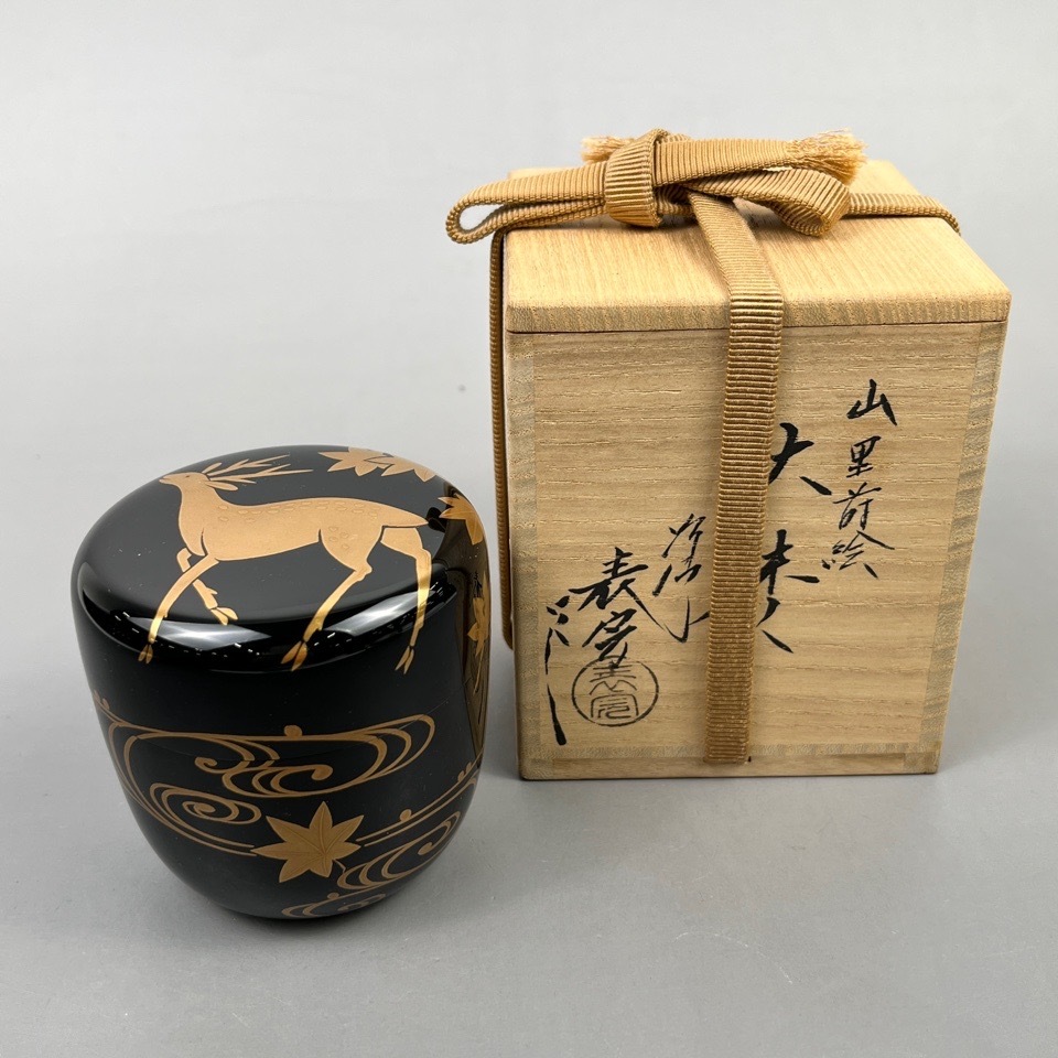 川瀬表完 山里蒔絵大棗 共箱 漆器 茶入 茶道具 骨董