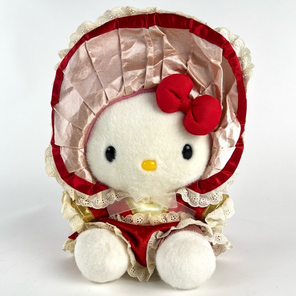 げんよう ハローキティ ぬいぐるみ 神戸限定 2001 約30cm ご当地キティ 兵庫 赤 ドレス キティちゃん 現状品 おもちゃ