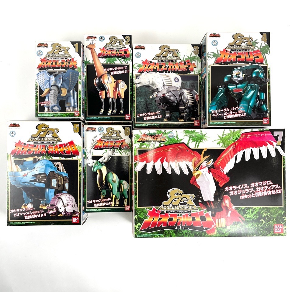 バンダイ 百獣戦隊 ガオレンジャー パワーアニマル シリーズ 当時物 7点 現状品 ガオファルコン ガオライノス 他 ※同梱不可