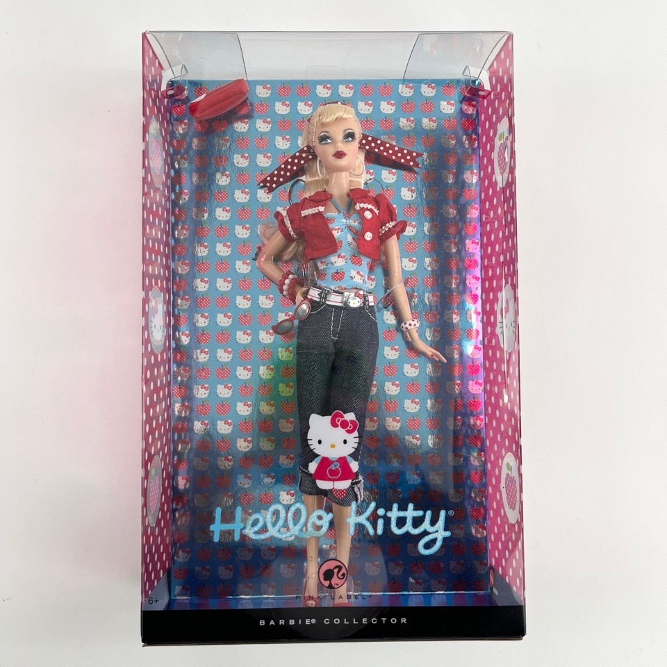 未使用 MATTEL マテル Barbie Collector バービー ハローキティ HELLO KITTY 箱付 サンリオ M9958 ピンクラベル ドール おもちゃ