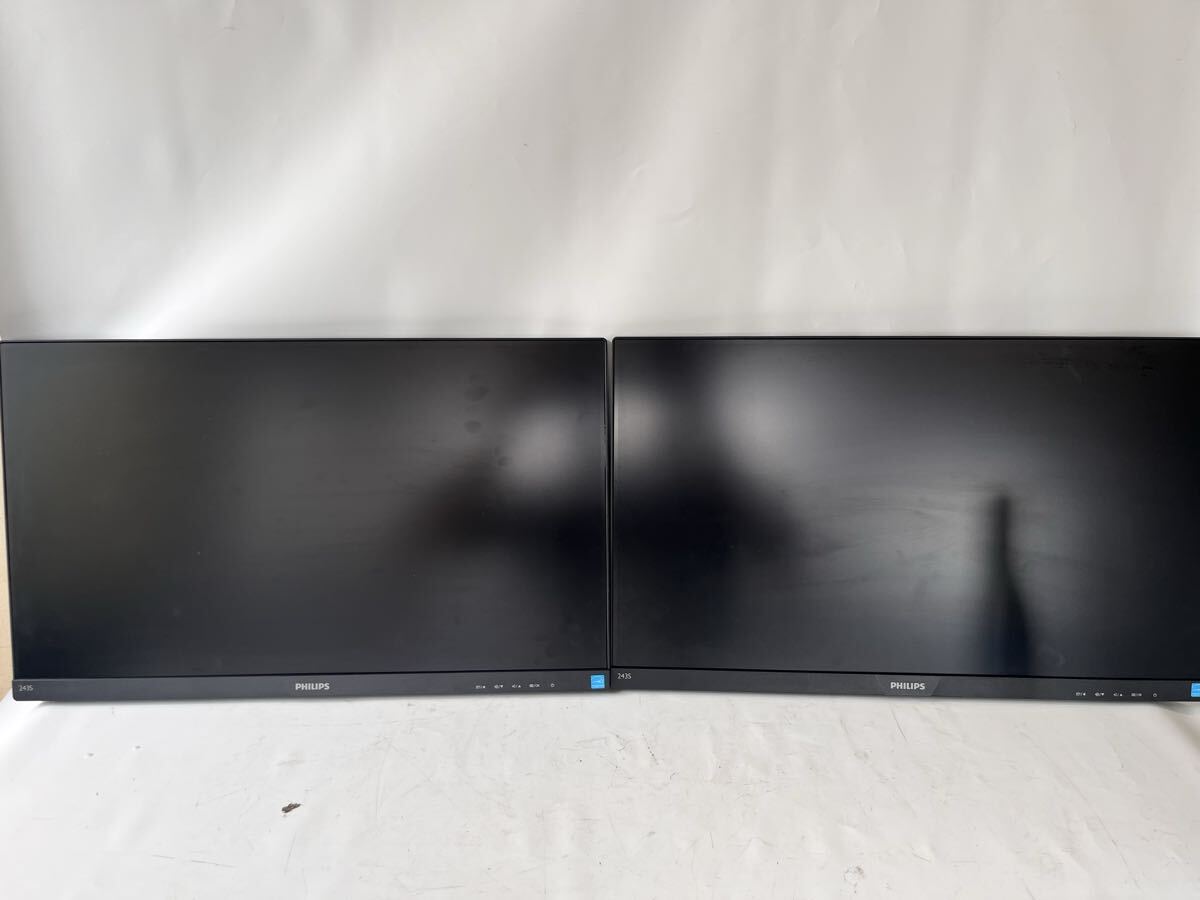2点セット　スリムベゼル　PHILIPS　23.8型ワイド　243S7E　フルHD　ゲーミング　HDMI　スピーカー内蔵　IPSパネル　LED　ディスプレイ