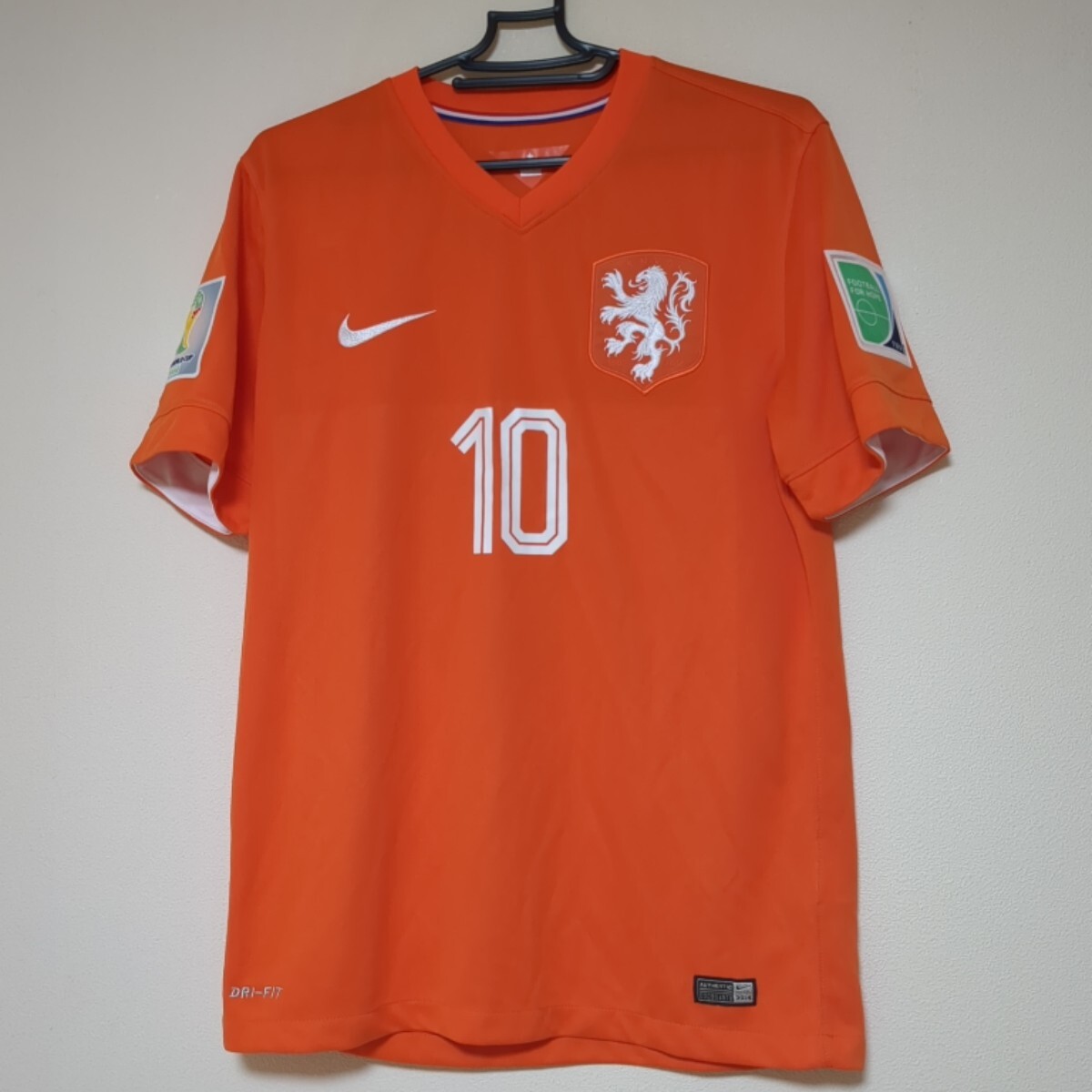 オランダ代表 2014 ＃10 スナイデル ユニフォーム S ナイキ ワールドカップ W杯 パッチ付き 元アヤックス レアルマドリード インテル所属 