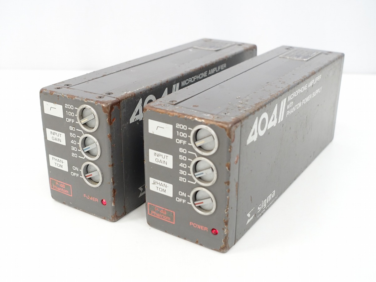 Sigma SS-404 MK-II P-48V マイクアンプ 2台セット 動作品 *435304 305