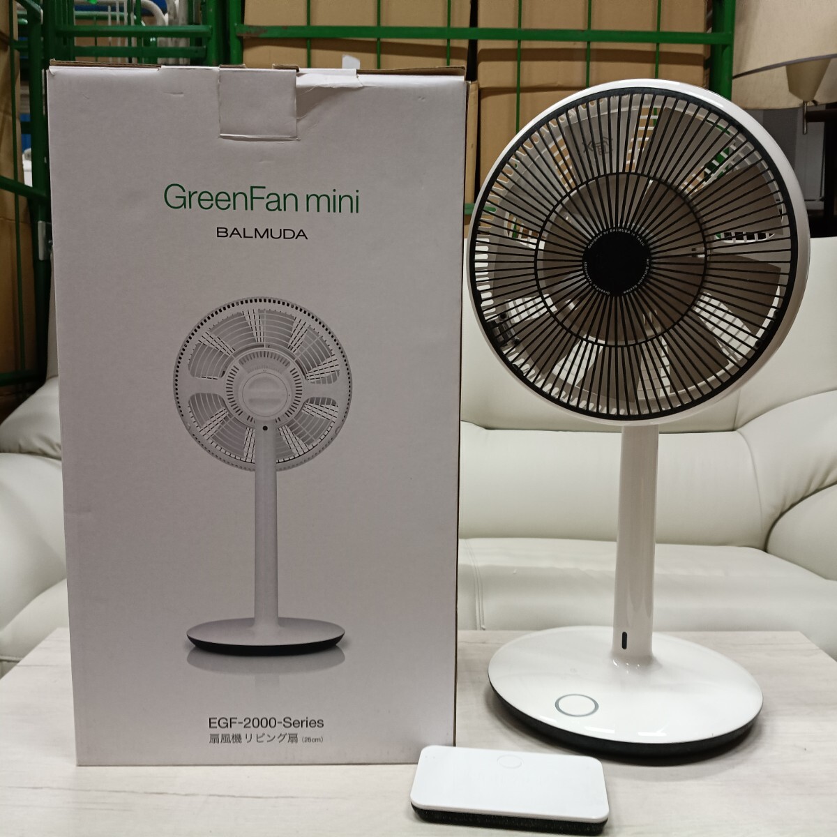 L1 BALMUDA GreenFan mini EGF-2000 Series 扇風機 バルミューダ ジャンク 動作未確認 箱付