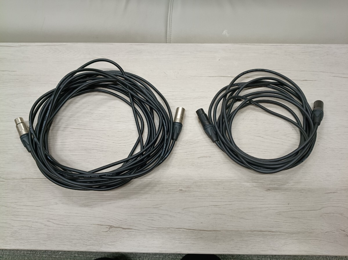 LM②/ CANARE MOGAMI XLRケーブル 2本＋NEUTRIK コネクタ セット 5m 10m L-4E6S 2534 日本製 自作 現状品