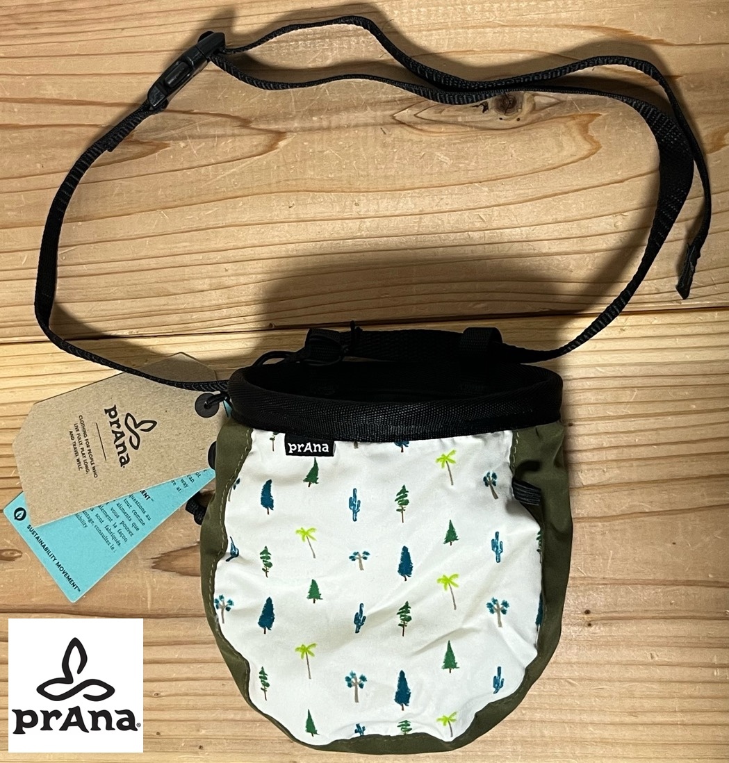 prAna GRAPHIC CHALK BAG WITH BELT Cargo Green Trees U61171807-CGTR 未使用品 プラナ グラフィック チョークバッグ サコッシュ バッグ