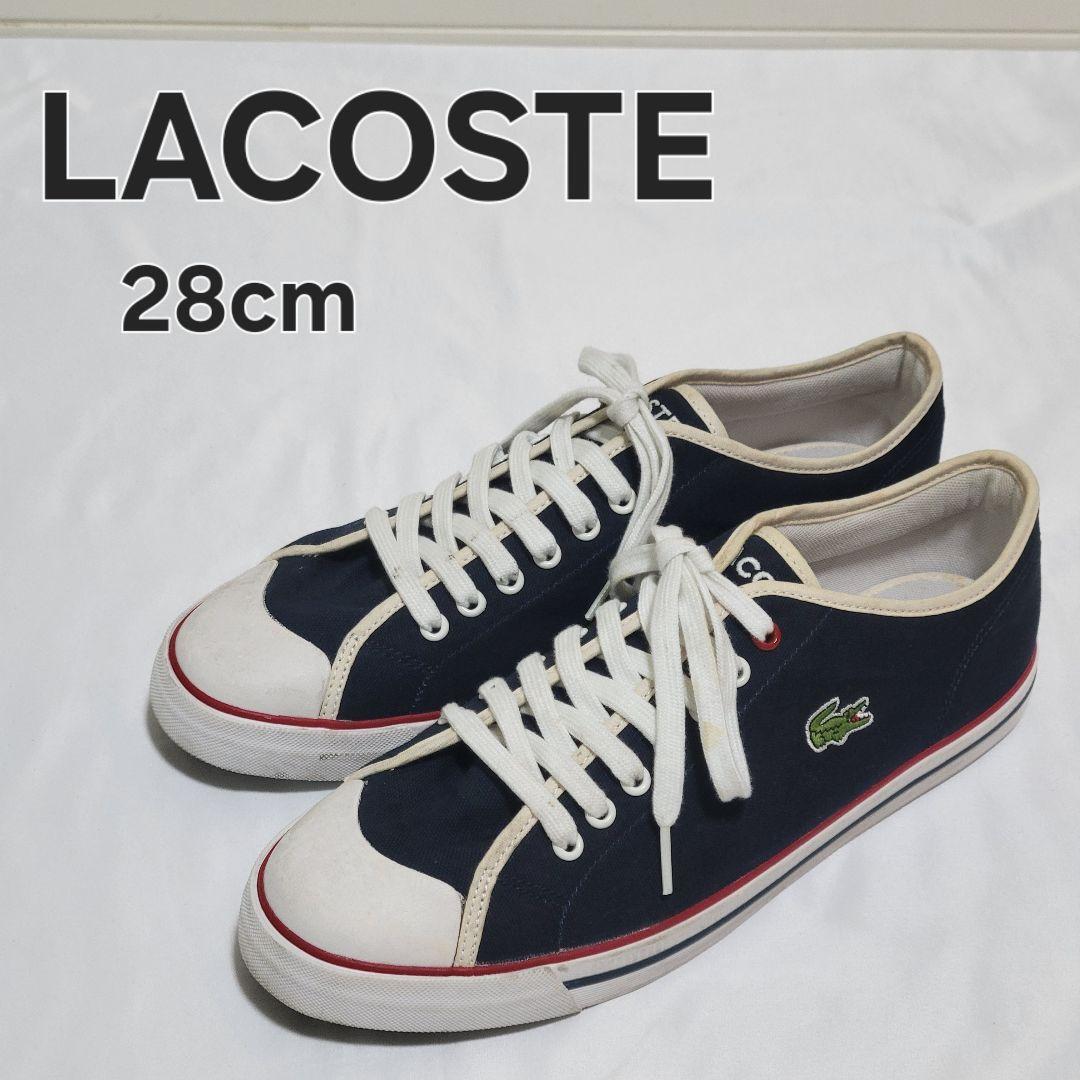 LACOSTE ラコステ ショアー キャンバススニーカー ネイビー 28cm