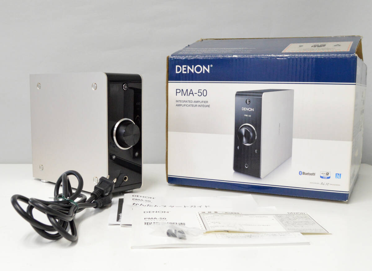正常動作/美品！フルデジタルプリメインアンプ PMA-50 DENON 元箱、取説 USB-DAC/Bluetooth/ハイレゾ/DDFA方式 ys951