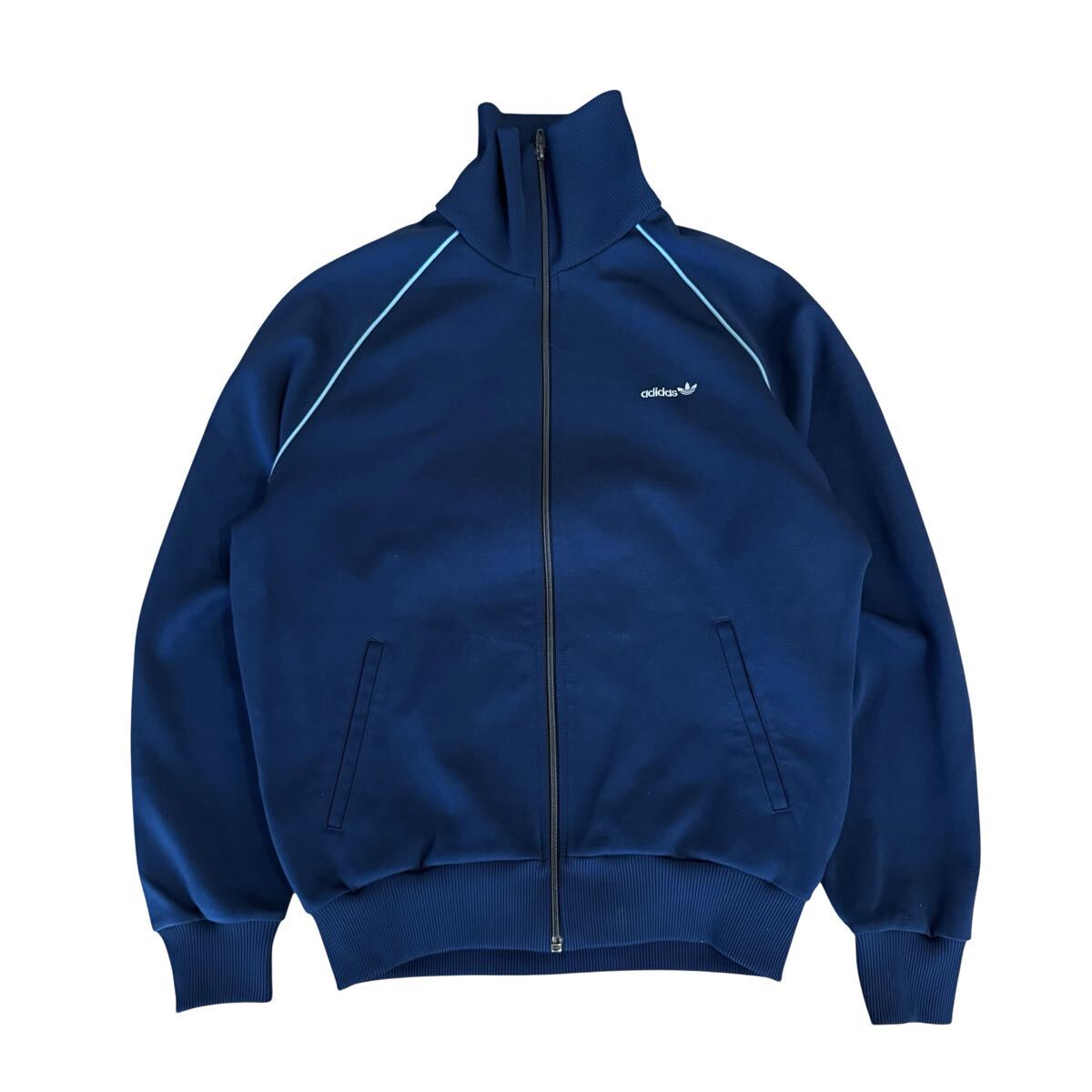 80s 90s adidas アディダス デサント製 ハイネックトラックジャケット ジャージジャケット L メンズ