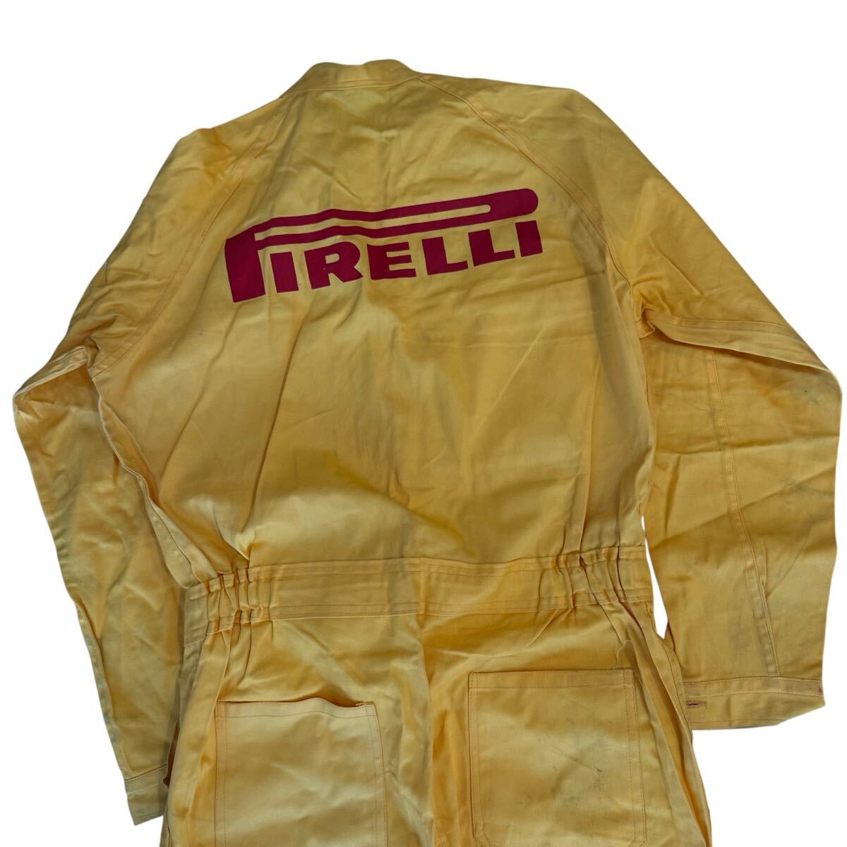 希少 80年代 ビンテージ 日本製 PIRELLI ピレリ つなぎ イタリア ミラノ タイヤ レーシング メカニック F-1 作業着 M 旧車 アメ車 当時物