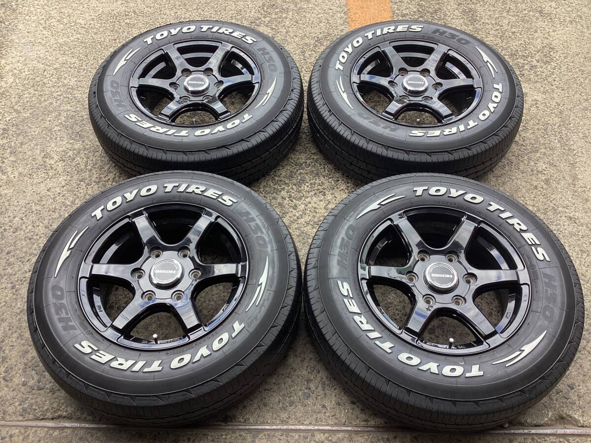 M9500 BISON 15インチ 6J +44 139.7/6Ｈ＆TOYO H30 195/80R15 107/105N 夏タイヤ 4本 NV350 キャラバン
