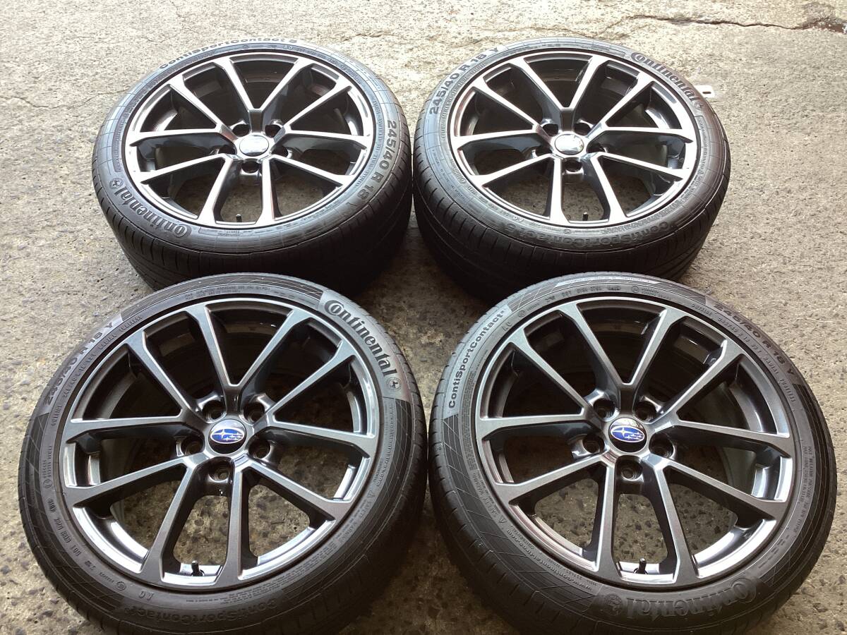 M9514 SUBARU スバル WRX S4 純正 18インチ 8.5J +55 114.3/5H＆245/40R18 夏タイヤ 4本