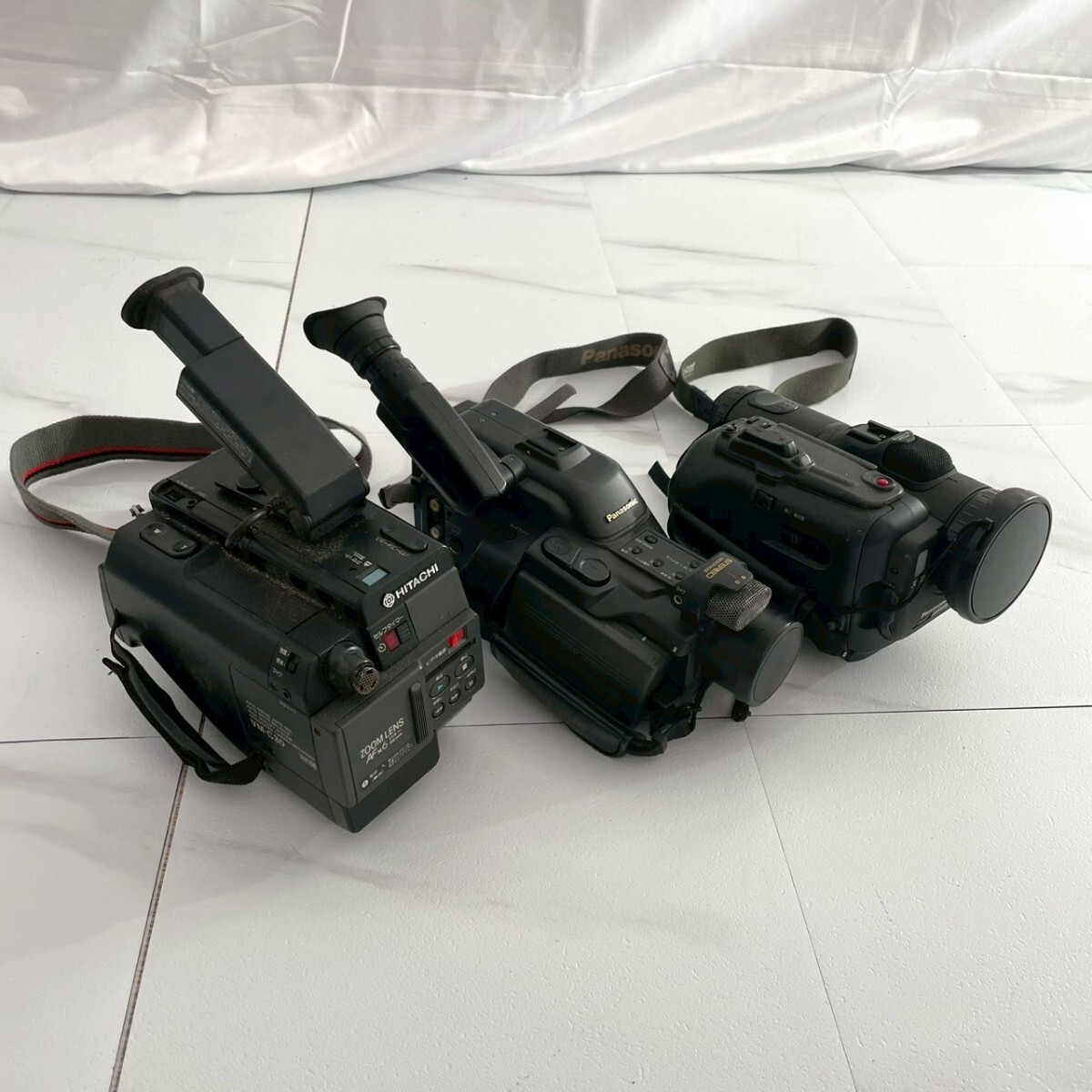 (3台)ジャンクビデオカメラまとめ パナソニック製 NV-DJ1 日立製 VHS-C MASTACS MOVIE VM-C30 松下電器産業製 S-VHS-C MOVIE CAMERA NV-MV1