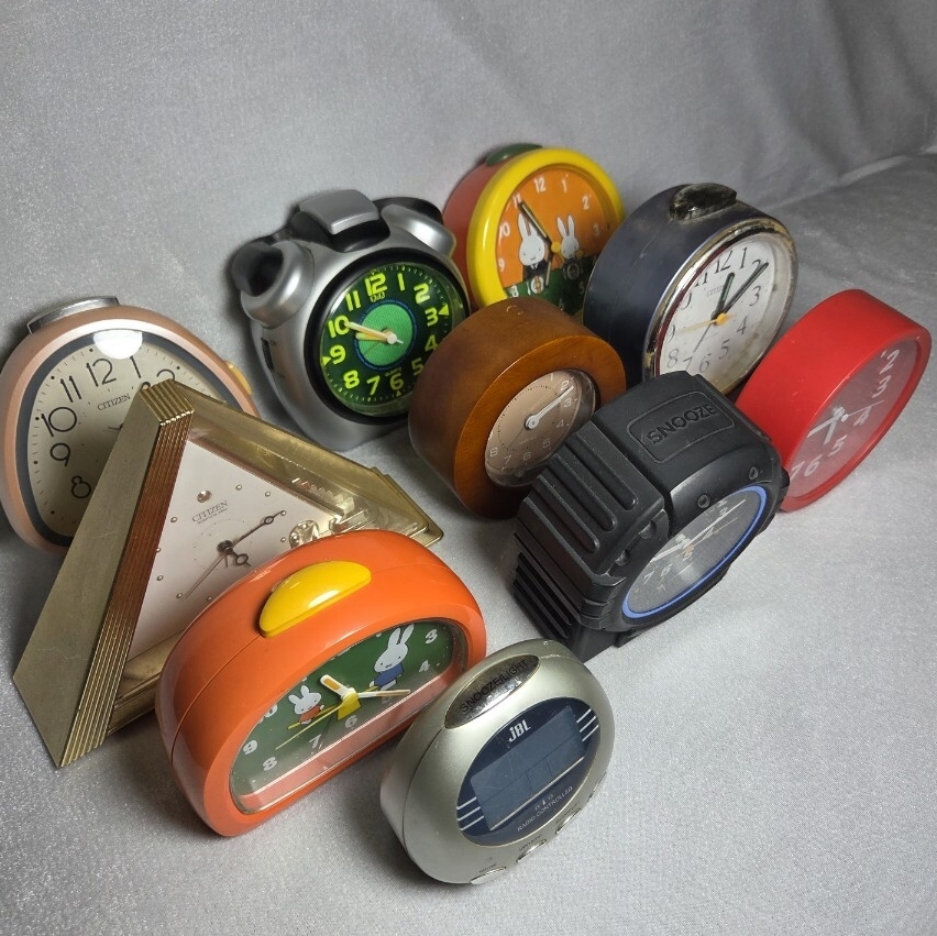 【10個】時計まとめ 掛け時計 置き時計 目覚まし時計 SEIKO CITIZEN 昭和レトロ まとめ売り 1円スタート