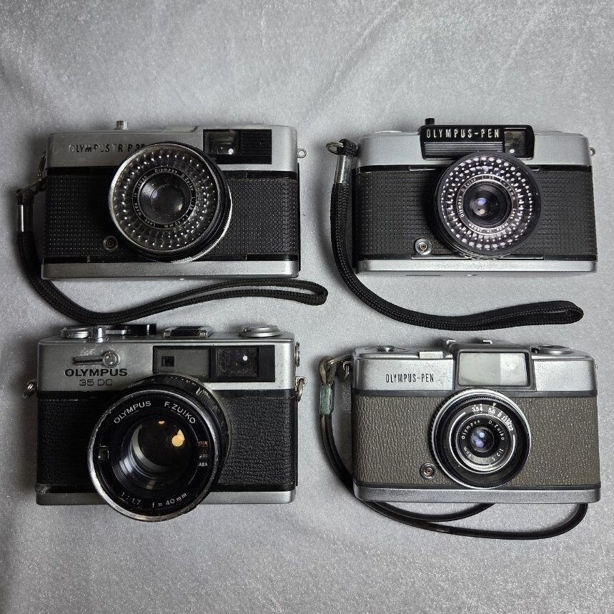 【4台】OLYMPUS オリンパス TRIP35 PEN-EE オリンパスペン コンパクトフィルムカメラ レトロカメラ まとめ売り 1円スタート