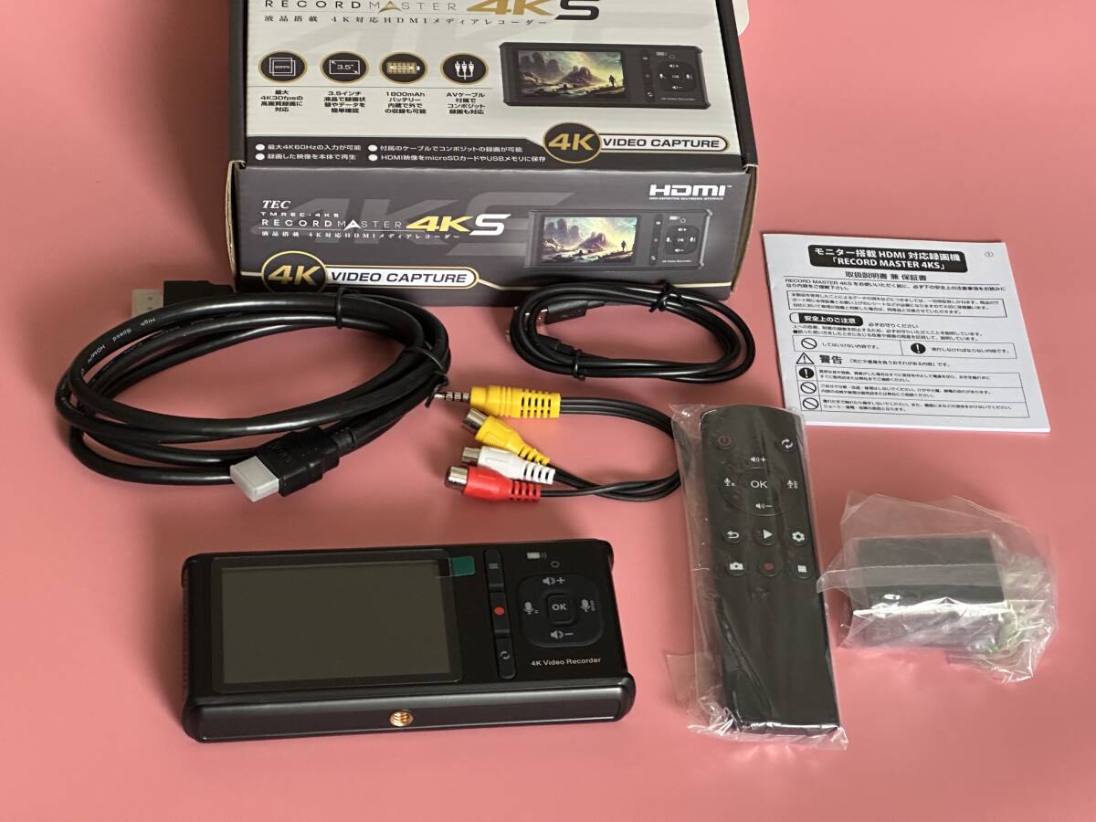 HDMIメディアレコーダー　TMREC-4KS 4K60P 入力対応　PC/カメラ等のキャプチャーなど