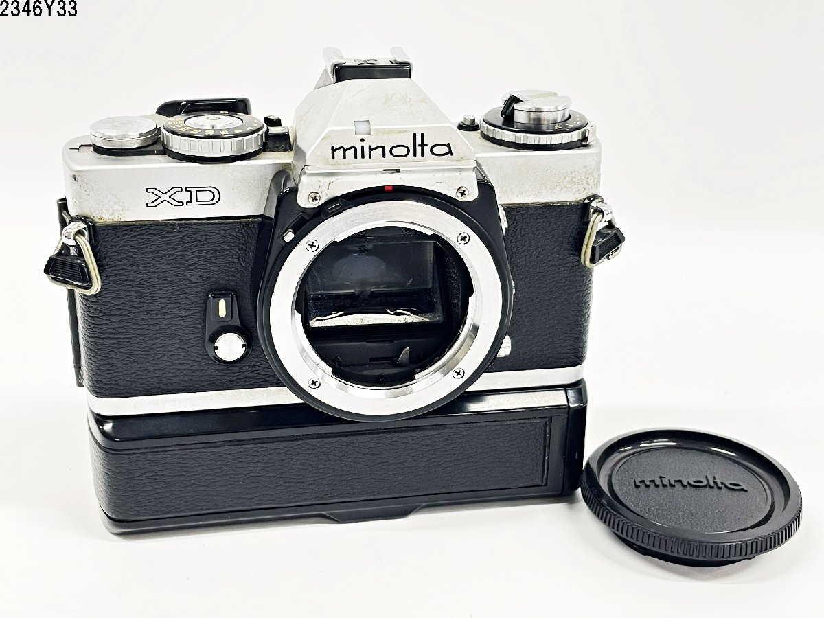 minolta ミノルタ XD 一眼レフ フィルムカメラ ボディ AUTO WINDER D オートワインダー シャッター可能 ジャンク 2346Y33-9