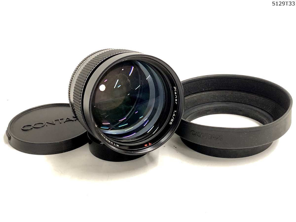 CONTAX コンタックス Carl Zeiss カールツァイス Planar 1.4/85 T* 一眼レフ カメラ レンズ ラバーフード 70mm レンズポーチ 5129T33-8