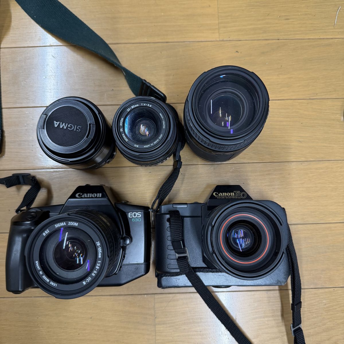 Canon EOS 630 T80 SIGMA シグマ レンズセット キャノン まとめ ジャンク 現状品 1円スタート　010