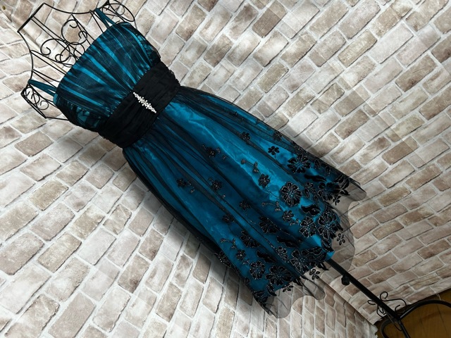 p03133◎fanny fashion 衣装 ドレスワンピース チュール ラメ フラワー USA S
