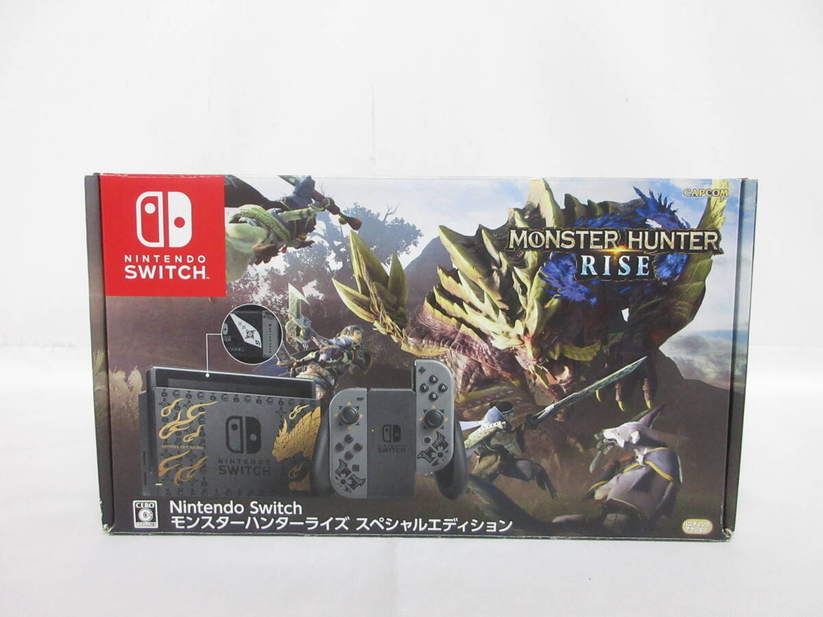 059C443F◆Nintendo Switch 本体 モンスターハンターライズ スペシャルエディション ニンテンドー スイッチ 中古 動作OK 初期化済み