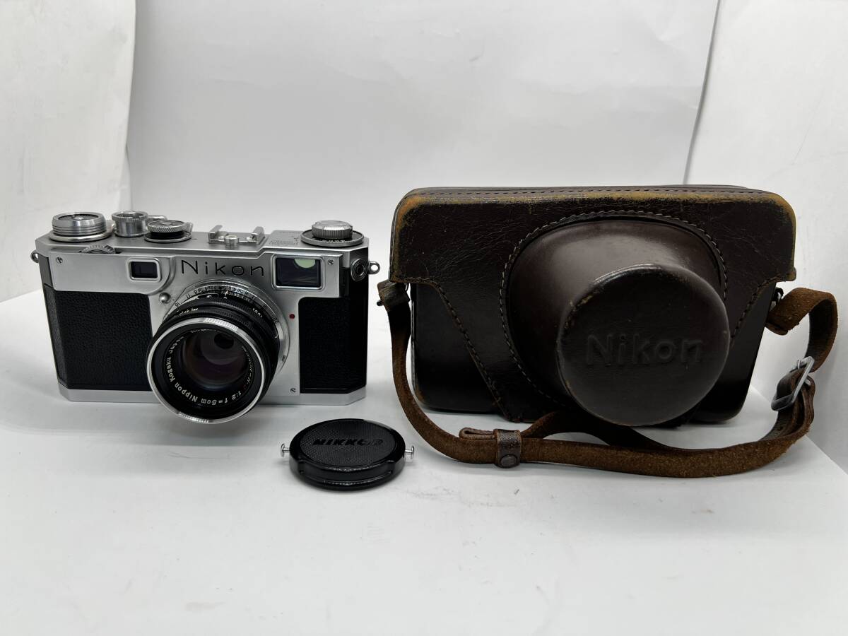 [美品・動作品・光学OK] ニコン Nikon S2 後期モデル Black Dial Film Camera + Nikkor-H C 50mm f2 Lens