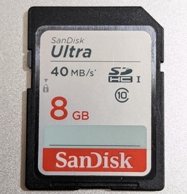 8GB SanDisk Ultra 40MB/s CLASS10 SDカード SDHCカード 動作確認済み