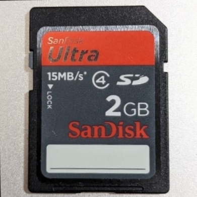 2GB SanDisk Ultra SDカード CLASS4 15MB/s 動作確認済み